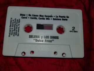 Selena y Los Dinos Dulce Amor Cassette 1988 Manny R.  Guerra Amen Studios Rare 4