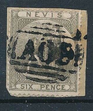 [38557] Nevis 1876/78 Good Rare Classical Stamp On Piece Very Fine