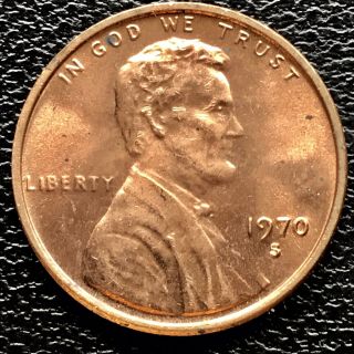 1970 S Small Date Lincoln Memorial Cent 1c Penny Rare Uncirculated 18226