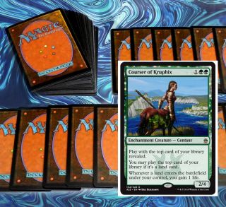 Mtg Green Enchantments Deck Magic The Gathering Rares 60 Card Courser Of Kruphix
