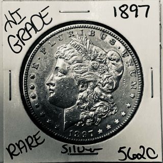 1897 Morgan Silver Dollar Hi Grade U.  S.  Rare Coin 5620