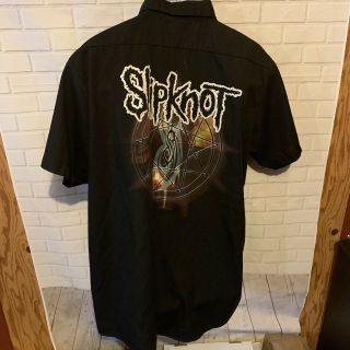 Slipknot Dickies Xl Button Front T - Shirt Black Dual Side 2005 Rare Vtg