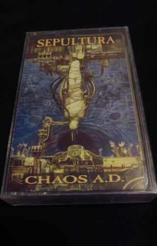 Sepultura Chaos A.  D.  Rare Autographed Cassette