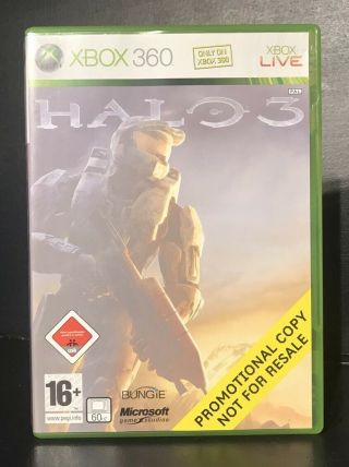 Halo 3 Promotional Game Variant Not For Resale Nfr Rare Uk Xbox 360 Bungie