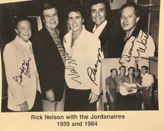 Elvis Presley Backup Quartet,  The Jordanaires Autographed 8x10.  Extremely Rare