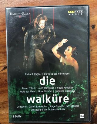 Wagner Die Walküre (dvd 2 - Disc Set) Stemme Oop Rare Art Haus Musik
