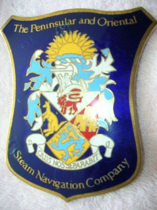 Rare P&o,  Peninsular And Orient Steam Navigation Company Badge