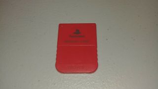 Cherry Red Ps1 Memory Card Rare