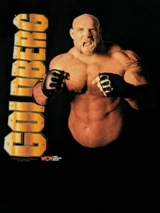 Goldberg WCW Wrestling Vintage Rare 1998 T - shirt Size L black 2