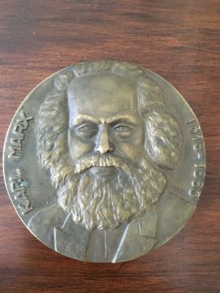 Antique And Rare Bronze Medal Of Karl Marx