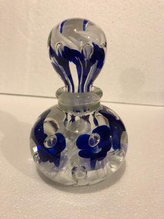 Rare Vintage Glass St.  Claire Perfume Bottle Paperweight 1971