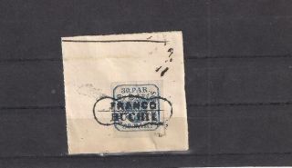 Romania 30 Par 1864 - Franco/huchii Postmark On A Large Fragment - Very Rare