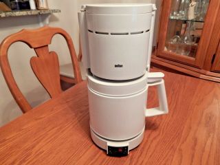 Rare Braun 10 Cup Coffee Maker 4079 Made In Germany - White - Euc