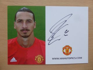 2016 - 17 Zlatan Ibrahimovic Signed Manchester United Club Card - Rare (14012)