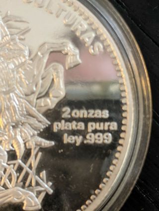 1992 2oz.  999 Pure Silver Mexican Coin Rare And