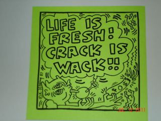 Keith Haring/pop Shop Nyc Tunnel 1988 Rare Club Invite Nightlife Memorabilia