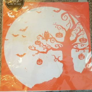 Once Rare Halloween Spooky Tree Chalk Couture Transfer