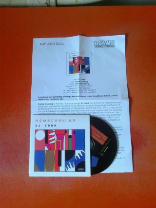 Dj Yoda Homecooking Rare Cd Album/press Sheet