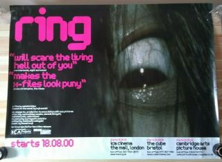 Ring (1998) - Very Rare Authentic Uk Quad Film Poster (hideo Nakata - J - Horror)