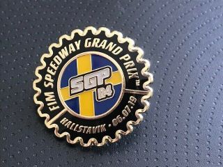 Sweden Speedway Grand Prix 2019 - - Round 4 - - Hallstavik - - Badge - - Gold Metal - - Rare