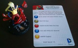 Brother Blood 051 Sr Teen Titans Heroclix Set With Card Rare