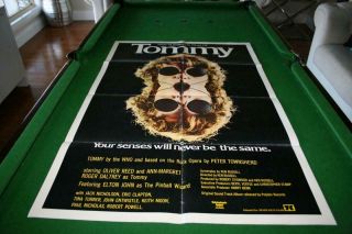Tommy Rare 1975 Australian 1 Sheet Movie Poster In Very Good Cond