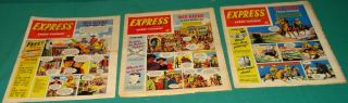 Express Comic (pre Tv Express) 76.  3/5/56 80.  31/3/56 82.  14/4/56 Rare,  Good