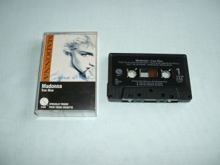 Madonna Very Rare Canadian 1986 Cassingle Cassette Tape Single - True Blue