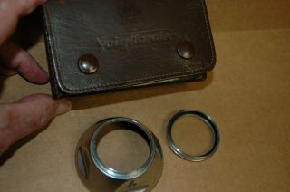 Rare Voigtlander 310/37 Lens Hood,  37mm Uv Filter - Incl.  Leather Voitlander Case