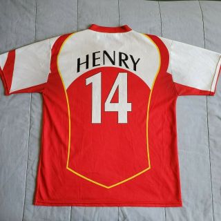 Thierry Henry Arsenal Fc Football Soccer Rare Jersey Red White J115