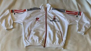 AC Milan Vintage Tracksuit Jacket White Season 94/95 Lotto Opel - Extremely Rare 2