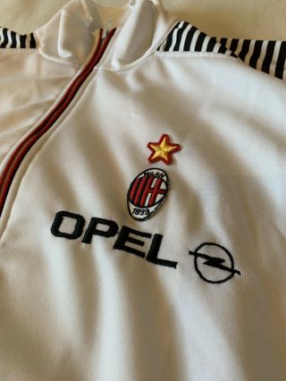 AC Milan Vintage Tracksuit Jacket White Season 94/95 Lotto Opel - Extremely Rare 3