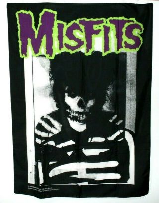 Rare Misfits Danzig Flag Fabric Textile Flag Poster 2000 Blue Grape Rare