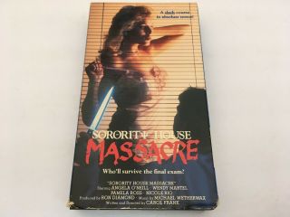 Sorority House Massacre (vhs,  1987) Rare Oop 1st Warner Cult Slasher - Horror - Sex