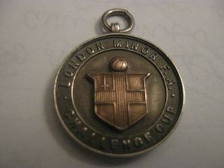 Rare Old 1937 London Minor Football Association Cup Hallmarked Silver Medal