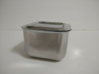 Vtg Stainless Steel West Bend 1 Pint Butter Container Dish Refrigerator Rare