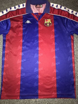 Barcelona Home Shirt 1992/95 Large Rare And Vintage