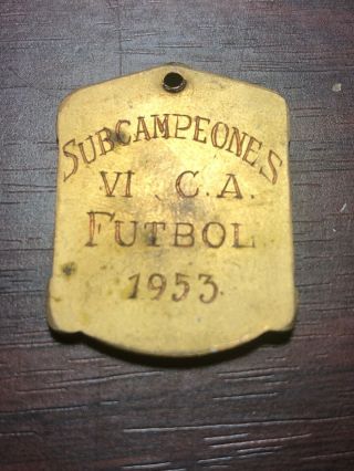 Honduras Medal 1953 Rare Subcampeon Soccer Champion Central America Costa Rica 2