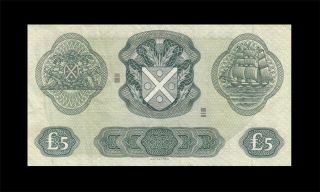 1.  11.  1968 BANK OF SCOTLAND 5 POUNDS RARE 