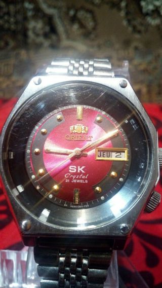Watch Orient SK Sea King Crystal 21 Jewels Rare mechanisch automatic Japan 5