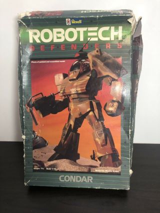 1984 Revell 1:72 Robotech Defenders Condar Model Kit Bags Decals (rare)