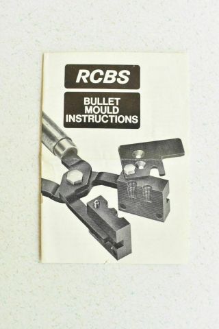 Rcbs Bullet Mould Instructions Vintage Machine Gun Accessories Rare