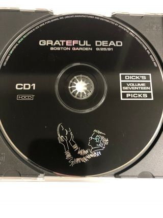 Grateful Dead: Dick ' s Picks Vol.  17 Boston Garden 9 - 25 - 91 3 CD Rare/OOP 3
