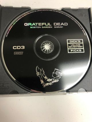 Grateful Dead: Dick ' s Picks Vol.  17 Boston Garden 9 - 25 - 91 3 CD Rare/OOP 5
