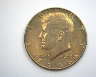 1966 Kennedy Silver 50 Cents Gem,  Uncirculated Rare This