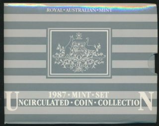 Australia 1987 Uncirculated Set Inc Rare 20c In Ram Packaging