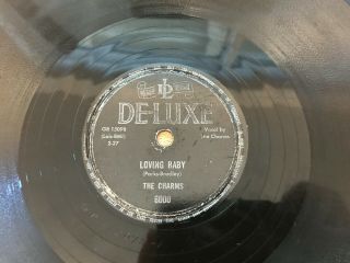 The Charms: Heaven Only Knows/ Loving Baby Rare Doo Wop 78rpm De - Luxe 6000 Vg -