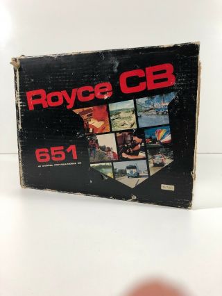 Rare Royce Cb651 With C Battery Pack Adapter & Mic