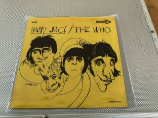 The Who - Happy Jack Us Decca Rare Picture Sleeve 7 " Ex/vg