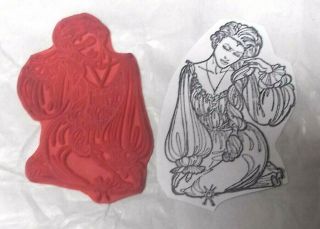 Rare Coronado Island Stamping Rubber Stamps Unmounted Die Maiden Lady Woman